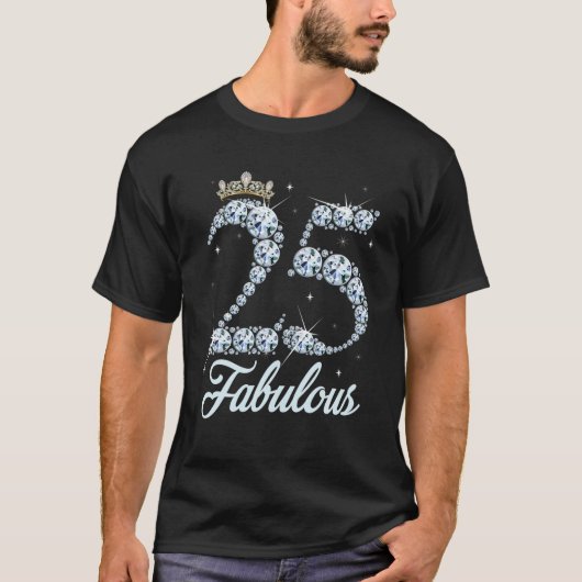 25歳で私の25誕生日クイーンダイヤモンドヒ Tシャツ (正面)