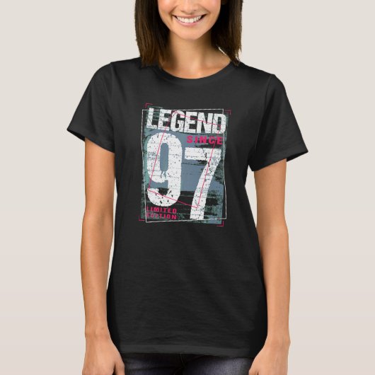 25歳のレトロな1997年の25歳の誕生日お祝いグッズ Tシャツ (正面)