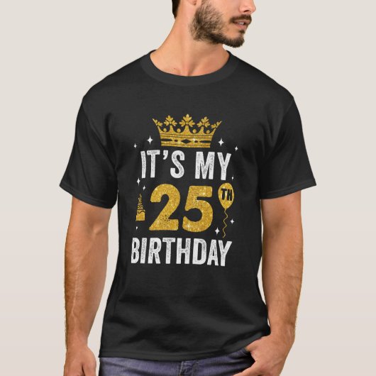 25歳の男Anの25誕生日アイディアだ Tシャツ (正面)