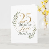 25歳の誕生日おめでとう あなたについて愛する25のこと カード (黄色い花)