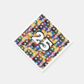 25歳の誕生日のビリヤード・ボール スタンダードカクテルナプキン (角)