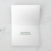 25歳の誕生日の写真と文字緑 カード (内部)