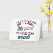 25歳の誕生日デザイン カード (黄色い花)