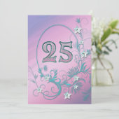 25歳の誕生日パーティーの招待状 招待状 (スタンド正面)