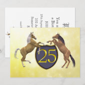 25歳の誕生日パーティー飼育馬 招待状 (正面/裏面)