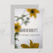 25歳の誕生日パーティー 花の招待状 招待状 (正面/裏面)