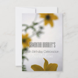 25歳の誕生日パーティー 花の招待状 招待状