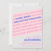 25歳の誕生日招待状おもしろいオールドウィザー・ホッター 招待状 (正面)