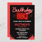 25歳の誕生日招待状誕生日bbq 招待状 (正面/裏面)