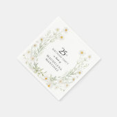 25歳の誕生日4月の誕生月の花 スタンダードカクテルナプキン (角)