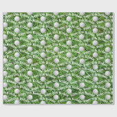 25歳の誕生日 ゴルフボールが芝に包まれたラッピングペーパー ラッピングペーパー (フラット)