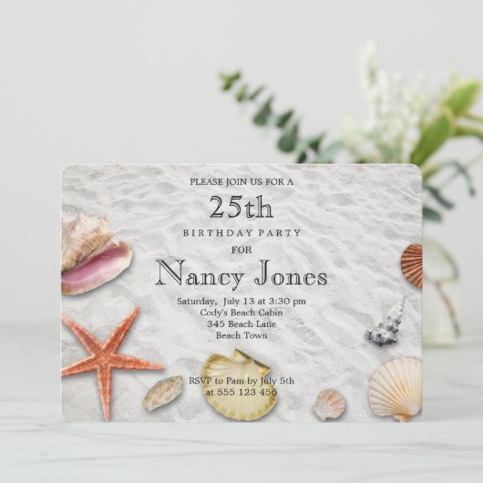 25歳の誕生日 招待状 (スタンド正面)