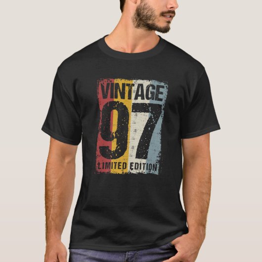 25歳ヴィンテージ1997 25th誕生日装飾 tシャツ (正面)