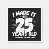 25歳皮肉ミームおもしろい25誕生日 スタンダードカクテルナプキン (正面)