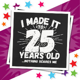 25歳皮肉ミームおもしろい25誕生日 スタンダードカクテルナプキン