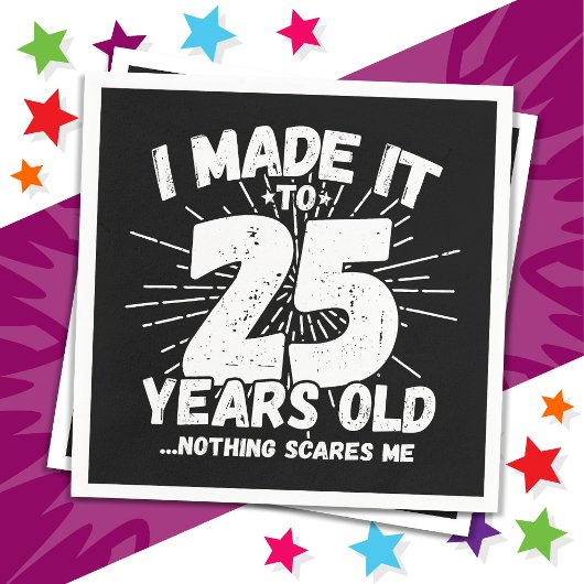 25歳皮肉ミームおもしろい25誕生日 スタンダードカクテルナプキン