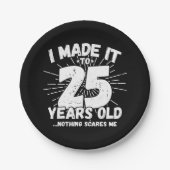 25歳皮肉ミームおもしろい25誕生日 ペーパープレート (正面)