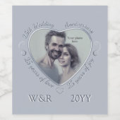 25歳結婚シルバー結婚記念日 ワインラベル (シングルラベル)