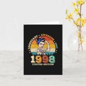 25歳1998年ヴィンテージギフト女性25誕生日 カード (黄色い花)