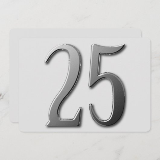 25歳 招待状 (正面/裏面)