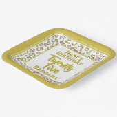 25番目のパーティー乱数パターン金ゴールド/白 ペーパープレート (傾斜あり)