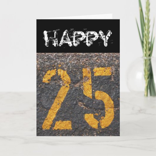 25番目の誕生日カード カード (正面)