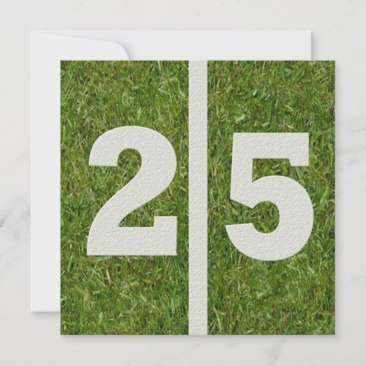 25番目の誕生日招待状 招待状 (正面)