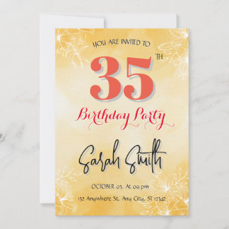 25番目の誕生日招待状 招待状