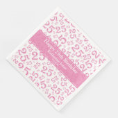 25番目の誕生日番号パターンピンク/白 (コーナー)