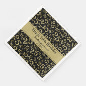 25番目の誕生日番号パターン金ゴールド/黒 (コーナー)