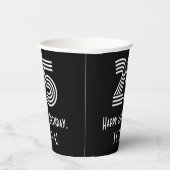 25番目の誕生日—アールデコインスパイアルック「25」 +名前 紙コップ (右)