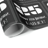25番目の誕生日:インスパイアアールデコの検索「25」と名前 ラッピングペーパー (ロールコーナー)