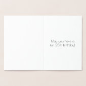 25番目の誕生日-インスパイアアールデコ検索"25" +名前 箔カード (内部)