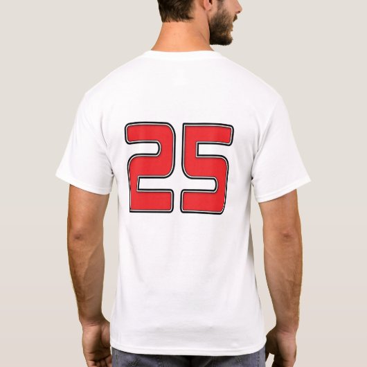 25番Tシャツ Tシャツ (裏面)