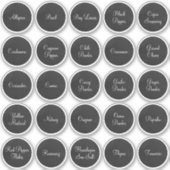 25白と黒のサークルスパイス シール (正面)