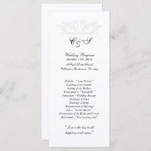 25白エレガント/シルバー結婚式 プログラム (正面/裏面)