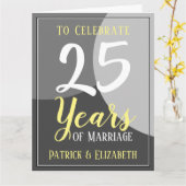 25祝年の婚姻 カード (黄色い花)