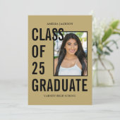 25種モダン金ゴールド卒業党 招待状 (スタンド正面)