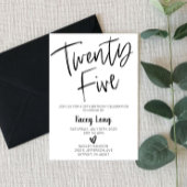 25第25ミニマル誕生日招待状 招待状