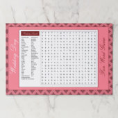 25紙ウェディングデーランチョンマット ペーパーパッド (正面)