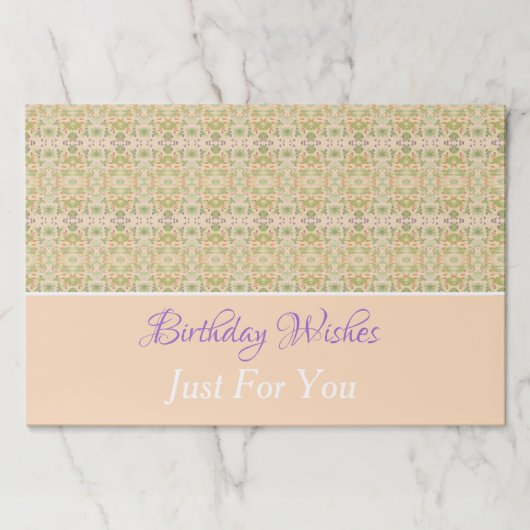 25紙プレイスマットを任意の大事な行事にパーソナライズ ペーパーパッド (正面)