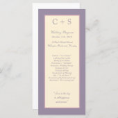 25紫エレガント結婚式 プログラム (正面/裏面)