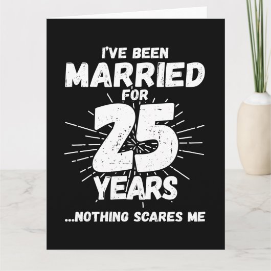 25結婚した年おもしろい25結婚周年 カード (正面)