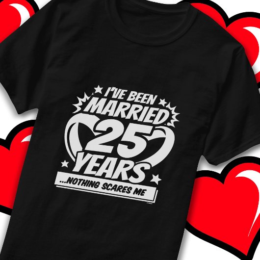 25結婚した年おもしろい25結婚周年 Tシャツ