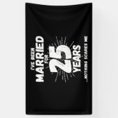 25結婚した年25おもしろい周年 横断幕 (縦)