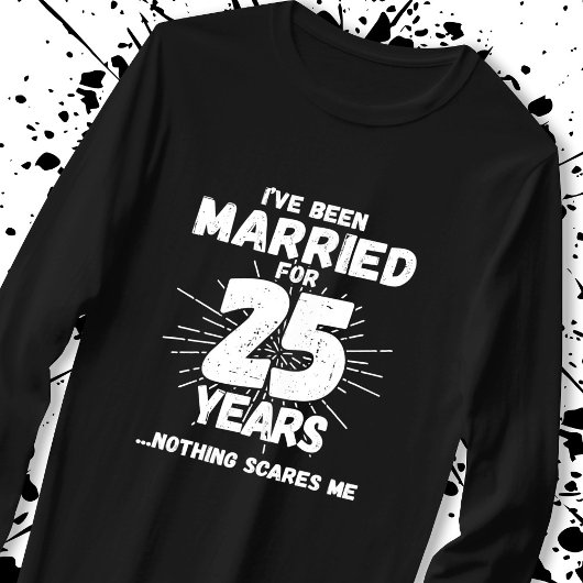 25結婚した年25おもしろい周年 Tシャツ