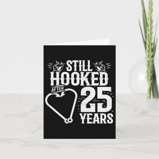 25結婚した年 – 魚釣りカップル – 25結婚th A カード (正面)