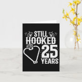 25結婚した年 – 魚釣りカップル – 25結婚th A カード (黄色い花)