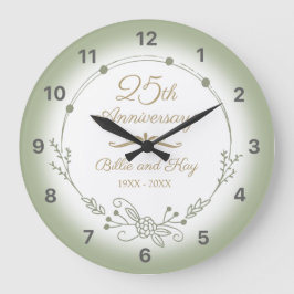 25結婚周年エレガント ラージ壁時計