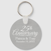 25結婚周年パーソナライズされた キーホルダー (正面)